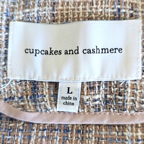 Cupcakes & Cashmere Tweed Zip Front Fringed Blazer - Picture 9 of 10